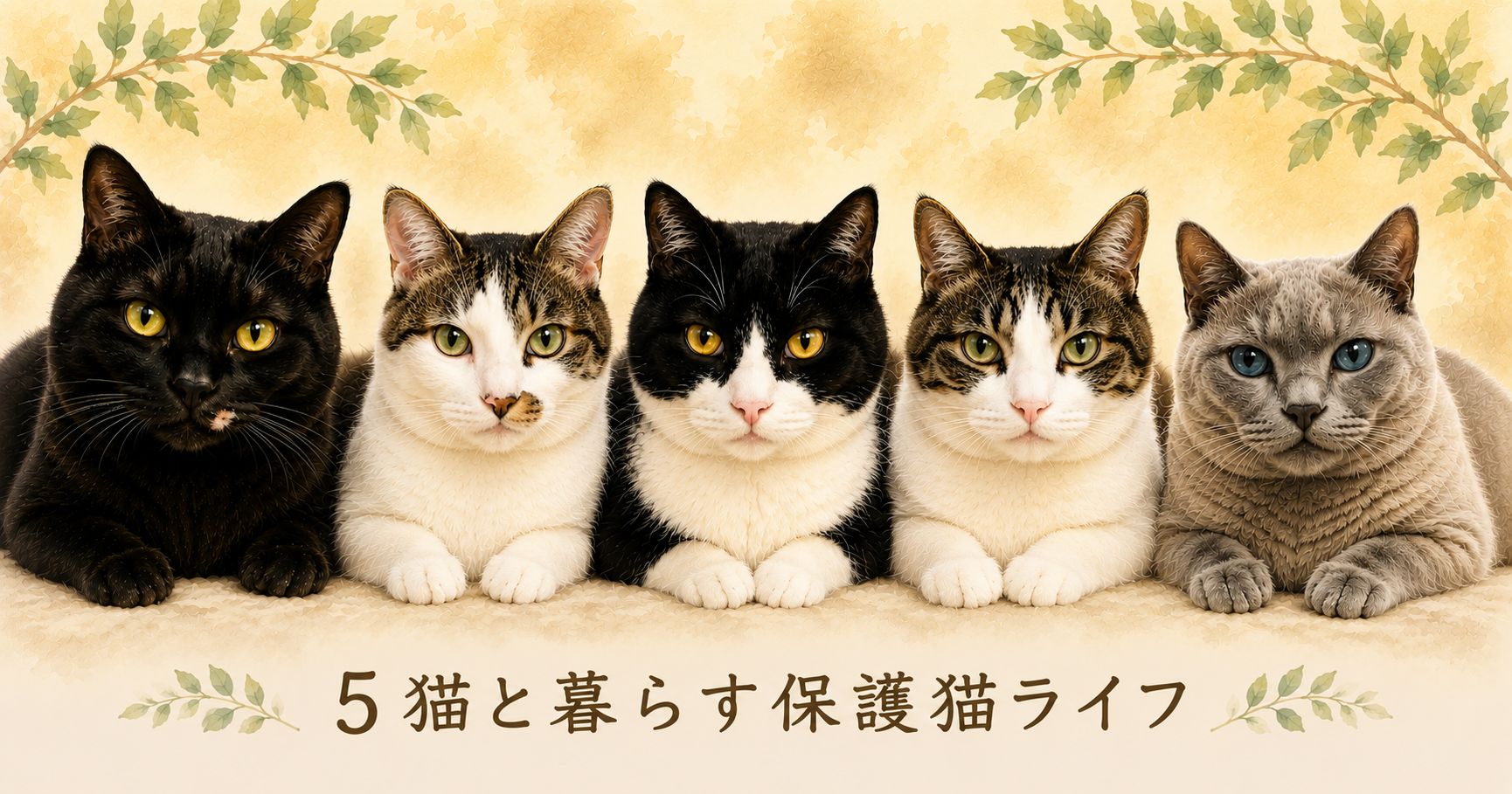 5猫と暮らす保護猫ライフ｜多頭飼いのリアルと日常