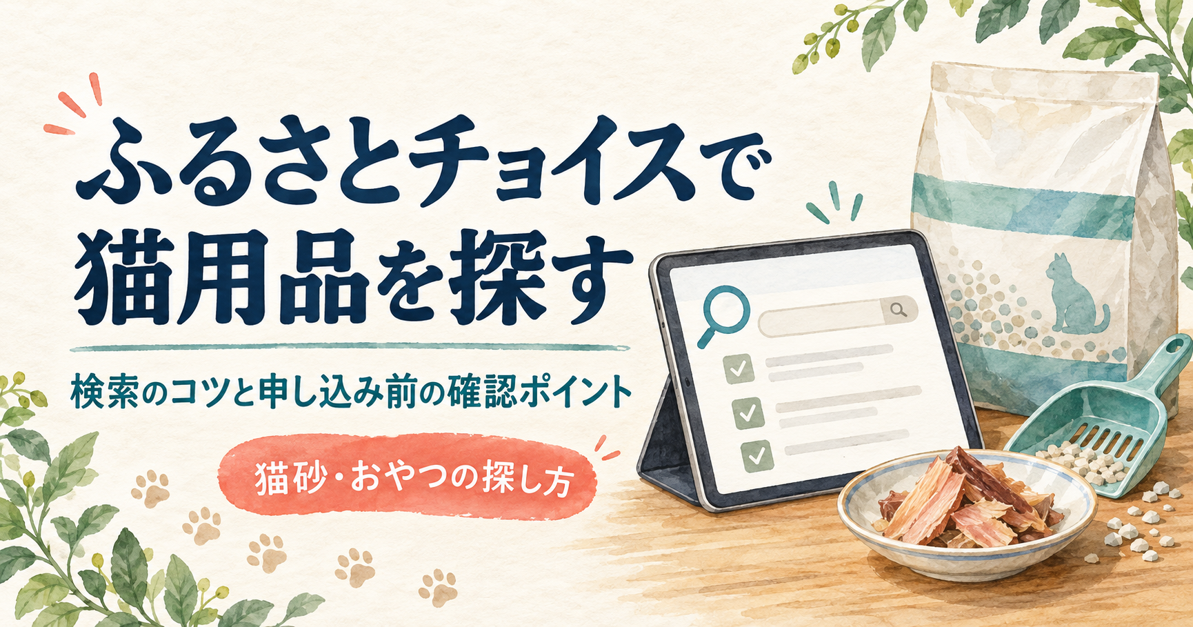 ふるさとチョイスで猫用品を探す方法｜猫砂・焼かつおを選んだ我が家の確認ポイント